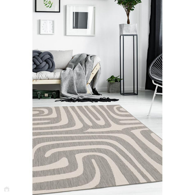County Zebra Grey In-Outdoor Flatweave Runner-Melrose-Rug Love - The Most Loved Rug Store