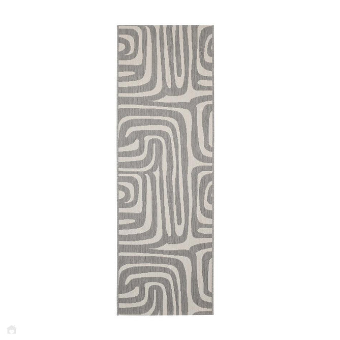 County Zebra Grey In-Outdoor Flatweave Runner-Melrose-Rug Love - The Most Loved Rug Store