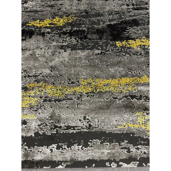 Craft 19788 Modern Abstract Distressed Marbled Metallic Shimmer Soft Textured Black/Grey/Gold Rug-Think Rugs-Rug Love - The Most Loved Rug Store