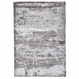 Craft 19788 Modern Abstract Distressed Marbled Metallic Shimmer Soft Textured Grey Rug