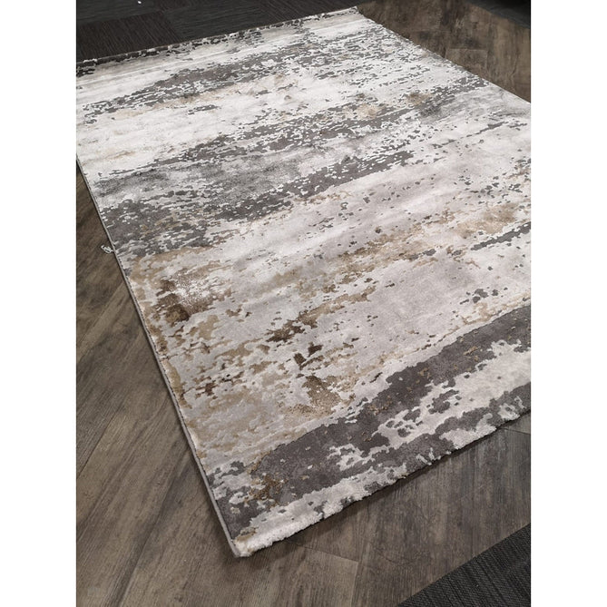 Craft 19788 Modern Abstract Distressed Marbled Metallic Shimmer Soft Textured Grey/Light Grey/Beige/White Rug-Think Rugs-Rug Love - The Most Loved Rug Store