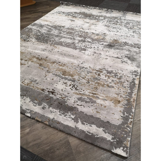 Craft 19788 Modern Abstract Distressed Marbled Metallic Shimmer Soft Textured Grey/Light Grey/Beige/White Rug-Think Rugs-Rug Love - The Most Loved Rug Store