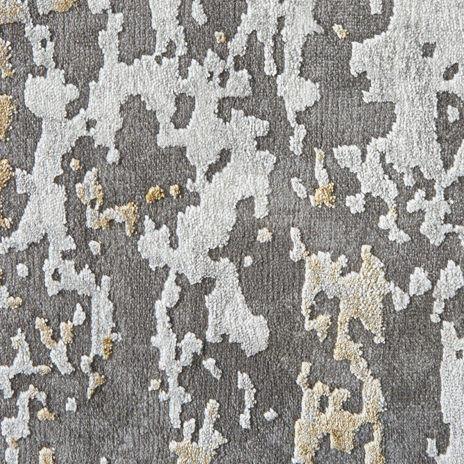 Craft 19788 Modern Abstract Distressed Marbled Metallic Shimmer Soft Textured Grey/Ochre Rug-Think Rugs-Rug Love - The Most Loved Rug Store