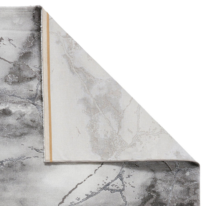 Craft 23270 Modern Abstract Marbled Soft Textured Ivory/Grey/Silver Rug-Think Rugs-Rug Love - The Most Loved Rug Store