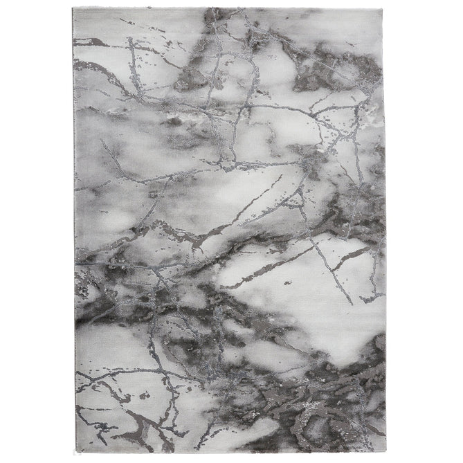 Craft 23270 Modern Abstract Marbled Soft Textured Ivory/Grey/Silver Rug-Think Rugs-Rug Love - The Most Loved Rug Store