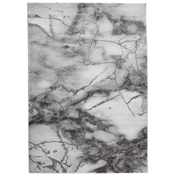 Craft 23270 Modern Abstract Marbled Soft Textured Ivory/Grey/Silver Rug-Think Rugs-Rug Love - The Most Loved Rug Store