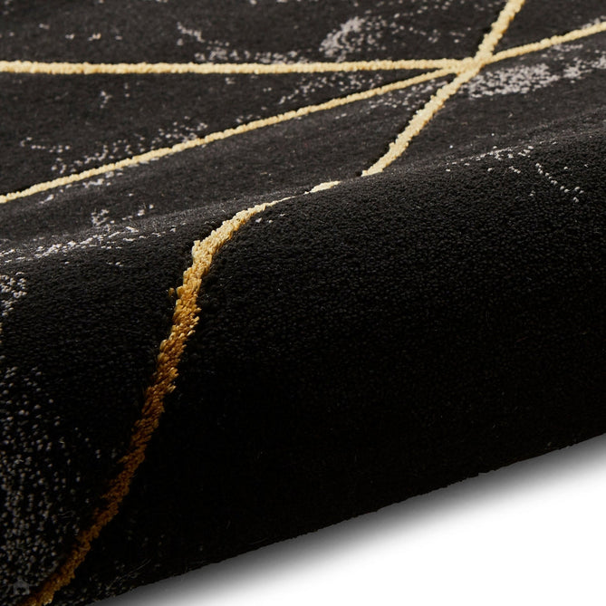 Craft 23299 Modern Geometric Marbled Soft Textured Black/Gold Rug-Think Rugs-Rug Love - The Most Loved Rug Store