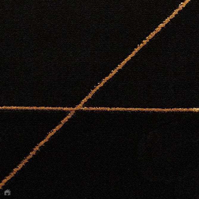Craft 23299 Modern Geometric Marbled Soft Textured Black/Gold Rug-Think Rugs-Rug Love - The Most Loved Rug Store