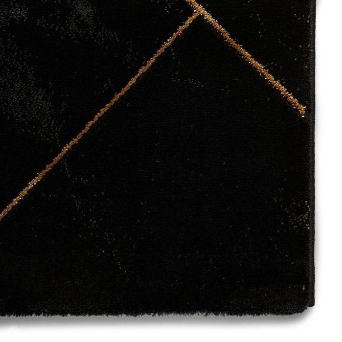 Craft 23299 Modern Geometric Marbled Soft Textured Black/Gold Rug-Think Rugs-Rug Love - The Most Loved Rug Store