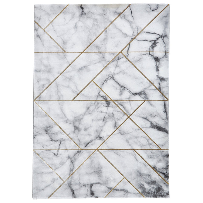 Craft 23299 Modern Geometric Marbled Soft Textured Grey/Ivory/Gold Rug-Think Rugs-Rug Love - The Most Loved Rug Store