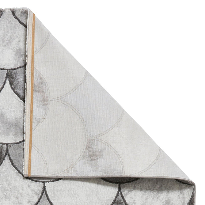 Craft 23361 Modern Geometric Scales Soft Textured Grey/Silver Rug-Think Rugs-Rug Love - The Most Loved Rug Store