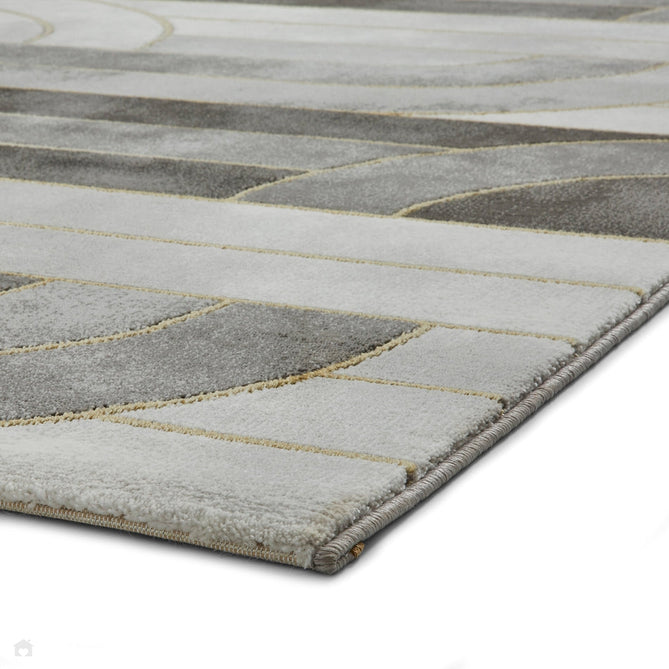 Craft 23430 Modern Geometric Wavy Soft Textured Grey/Gold Rug-Think Rugs-Rug Love - The Most Loved Rug Store
