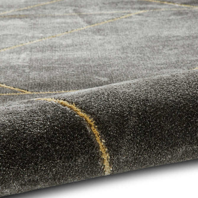 Craft 23486 Modern Geometric Marbled Soft Textured Dark Grey/Gold Rug-Think Rugs-Rug Love - The Most Loved Rug Store
