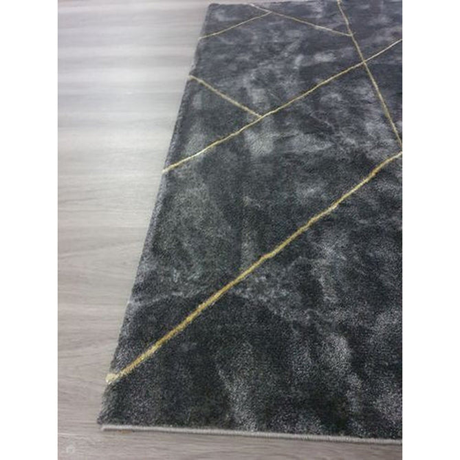 Craft 23486 Modern Geometric Marbled Soft Textured Dark Grey/Gold Rug-Think Rugs-Rug Love - The Most Loved Rug Store