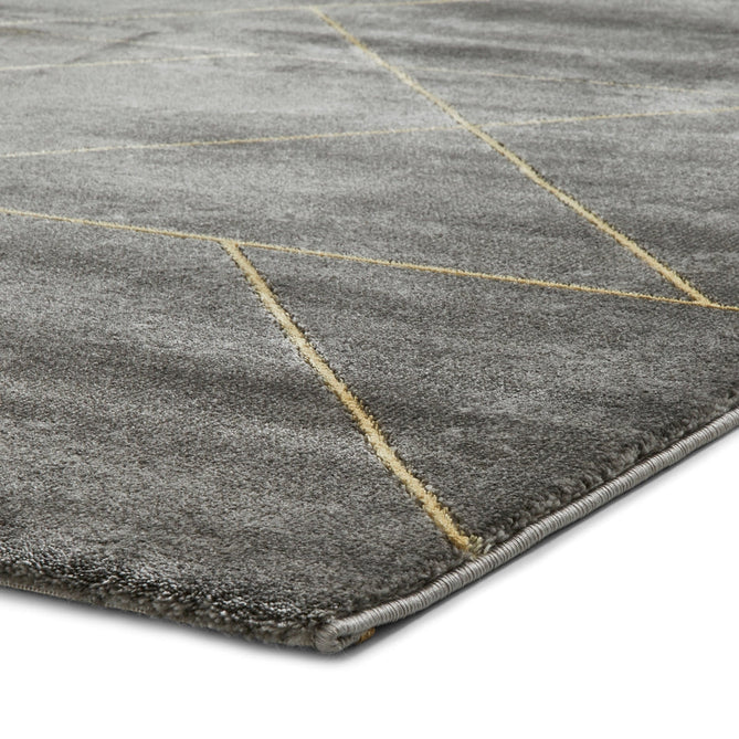 Craft 23486 Modern Geometric Marbled Soft Textured Dark Grey/Gold Rug-Think Rugs-Rug Love - The Most Loved Rug Store