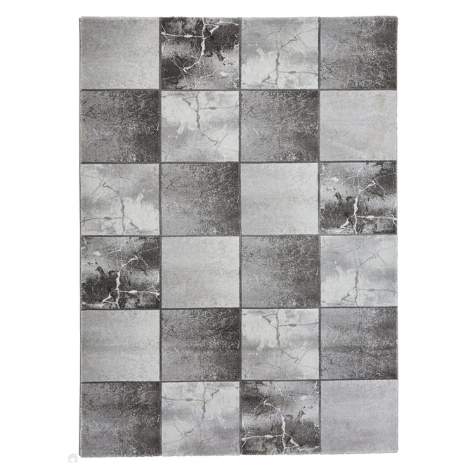 Craft 23495 Modern Geometric Checkered Soft Textured Ivory/Silver-Think Rugs-Rug Love - The Most Loved Rug Store