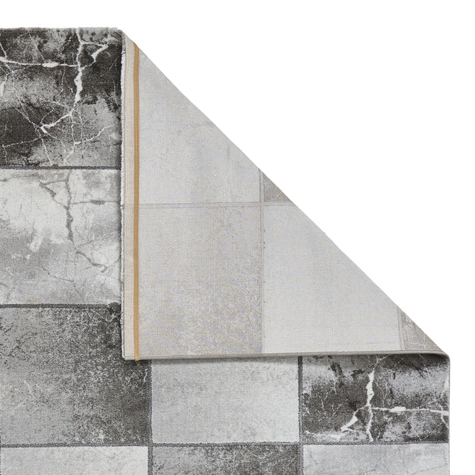 Craft 23495 Modern Geometric Checkered Soft Textured Ivory/Silver-Think Rugs-Rug Love - The Most Loved Rug Store