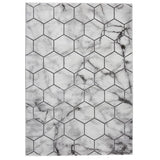 Craft NG719 Modern Geometric Hexagonal Soft Textured Grey/Silver Rug