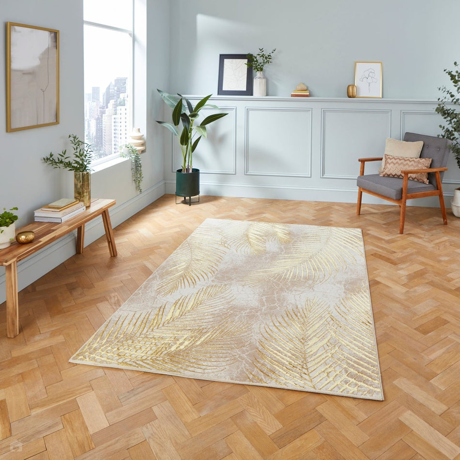 Creation 50051 Beige/Gold Rug 120 x 170 cm Lowest Price £90.00 | Rug Love