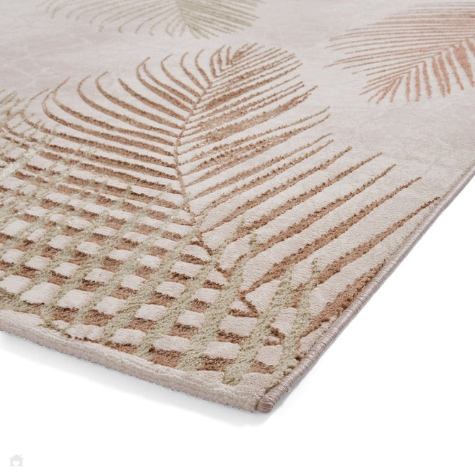 Creation 50051 Modern Botanical Ventation Metallic Shimmer Soft High-Density Textured Low Profile Short-Pile Beige/Multi Rug-Think Rugs-Rug Love - The Most Loved Rug Store