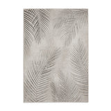 Creation 50051 Modern Botanical Ventation Metallic Shimmer Soft High-Density Textured Grey/Silver Rug