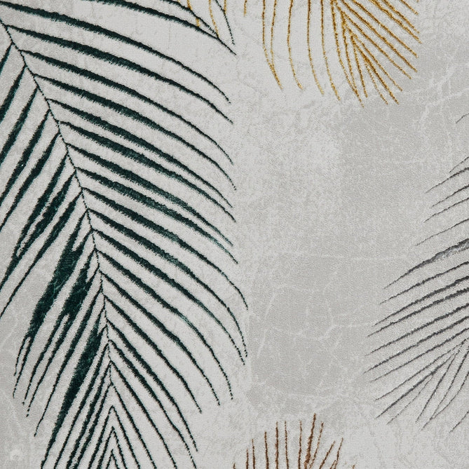 Creation 50051 Modern Botanical Ventation Metallic Shimmer Soft High-Density Textured Low Profile Short-Pile Grey/Multicolour Rug-Think Rugs-Rug Love - The Most Loved Rug Store