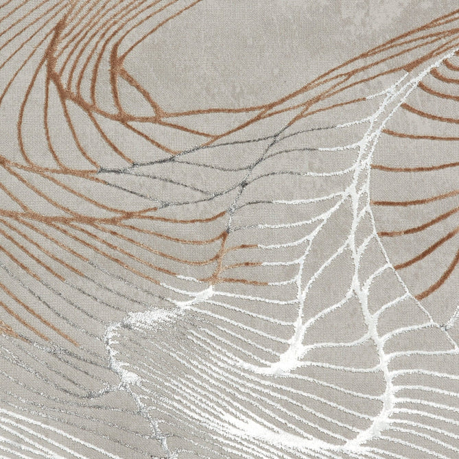 Creation 50054 Modern Abstract Metallic Shimmer Soft High-Density Textured Low Profile Short-Pile Grey/Ivory Rug-Think Rugs-Rug Love - The Most Loved Rug Store