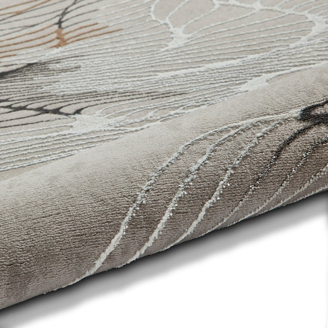 Creation 50054 Modern Abstract Metallic Shimmer Soft High-Density Textured Low Profile Short-Pile Grey/Ivory Rug-Think Rugs-Rug Love - The Most Loved Rug Store