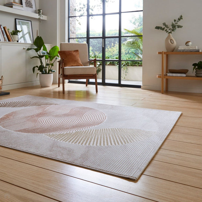 Creation 50097 Modern Multi Textured Low Profile Short-Pile Super-Soft Venn Bronze/Beige/Brown Rug-Think Rugs-Rug Love - The Most Loved Rug Store