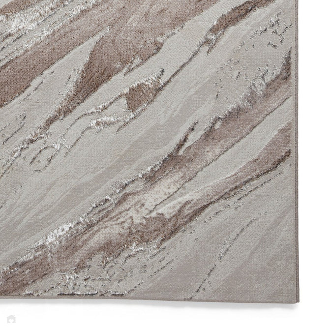 Creation 50100 Modern Abstract Marbled Distressed Metallic Shimmer Soft Textured Low Profile Short-Pile Cream/Warm Beige/Soft Taupe Rug-Think Rugs-Rug Love - The Most Loved Rug Store