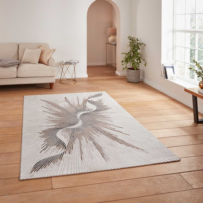 Creation 50156 Modern Helix Multi Textured Low Profile Short-Pile Super-Soft Bronze/Beige/Brown-Think Rugs-Rug Love - The Most Loved Rug Store