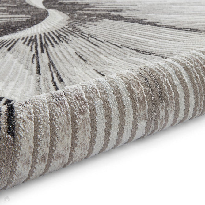 Creation 50156 Modern Helix Multi Textured Low Profile Short-Pile Super-Soft Silver/Beige Rug-Think Rugs-Rug Love - The Most Loved Rug Store