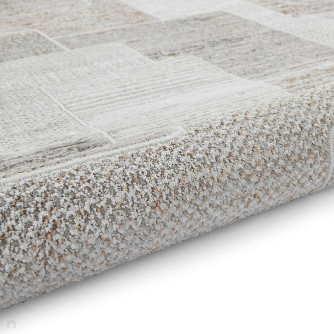 Creation 50178 Modern Distressed Multi Textured Low Profile Short-Pile Super-Soft Brown/Beige Rug-Think Rugs-Rug Love - The Most Loved Rug Store