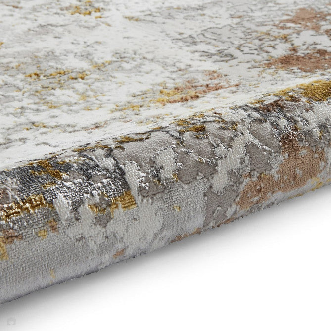 Creation 50179 Modern Abstract Distressed Metallic Shimmer Soft Textured Low Profile Short-Pile Beige/Gold/Soft Taupe Rug-Think Rugs-Rug Love - The Most Loved Rug Store