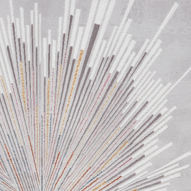 Creation 50199 Modern Abstract Polychromatic Distressed Metallic Shimmer Soft Textured Low Profile Short-Pile Soft Grey/Ivory/Muted Blue/Soft Pink/Golden Ochre/Taupe Rug-Think Rugs-Rug Love - The Most Loved Rug Store