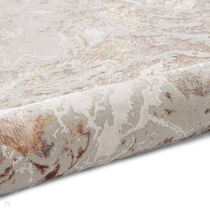 Creation 50200 Modern Abstract Marbled Distressed Metallic Shimmer Soft Textured Low Profile Short-Pile Soft Ivory/Blush Pink/Warm Beige/Muted Taupe Rug-Think Rugs-Rug Love - The Most Loved Rug Store