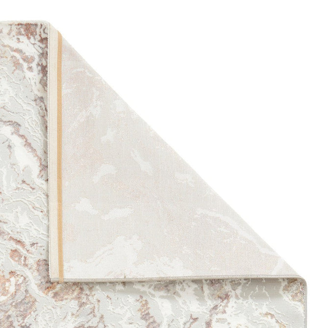 Creation 50200 Modern Abstract Marbled Distressed Metallic Shimmer Soft Textured Low Profile Short-Pile Soft Ivory/Blush Pink/Warm Beige/Muted Taupe Rug-Think Rugs-Rug Love - The Most Loved Rug Store