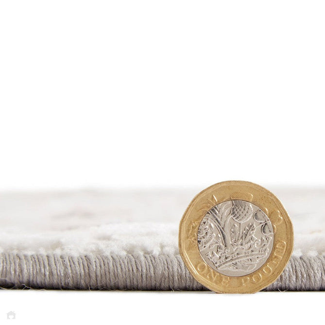 Creation 50200 Modern Abstract Marbled Distressed Metallic Shimmer Soft Textured Low Profile Short-Pile Soft Ivory/Blush Pink/Warm Beige/Muted Taupe Rug-Think Rugs-Rug Love - The Most Loved Rug Store