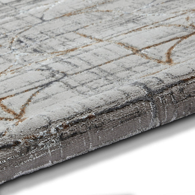 Creation G2851 Modern Geometric Distressed Metallic Shimmer Soft High-Density Textured Low Profile Short-Pile Grey/Multi Rug-Think Rugs-Rug Love - The Most Loved Rug Store