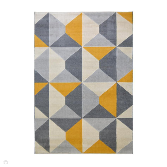 Creation Quadrant Mustard Rug-Melrose-Rug Love - The Most Loved Rug Store