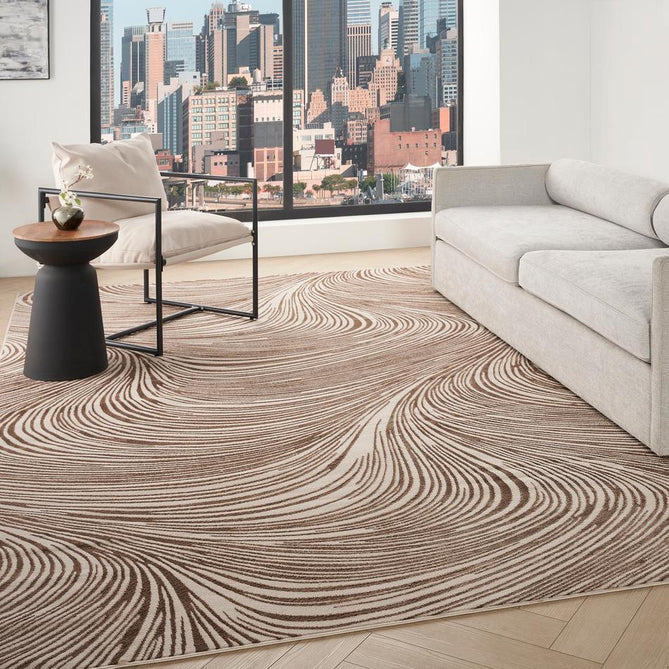 DKNY Central Park West CEP02 Beige/Brown Rug