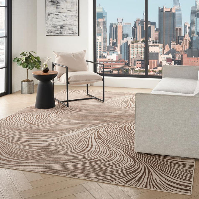 DKNY Central Park West CEP02 Beige/Brown Rug