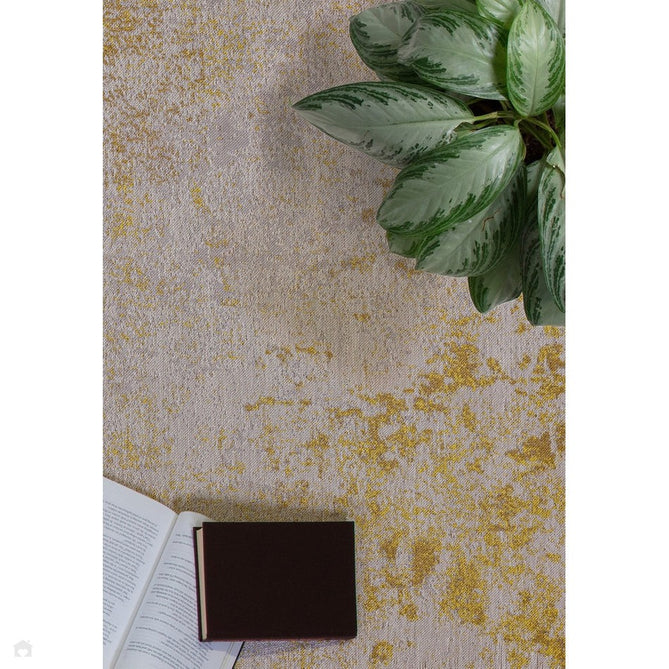 Dara Modern Abstract Durable Stain-Resistant Weatherproof Flatweave In-Outdoor Ochre Yellow/Silver/NaturalRug-Asiatic Carpets-Rug Love - The Most Loved Rug Store