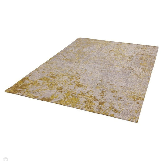 Dara Modern Abstract Durable Stain-Resistant Weatherproof Flatweave In-Outdoor Ochre Yellow/Silver/NaturalRug-Asiatic Carpets-Rug Love - The Most Loved Rug Store
