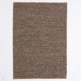 Delilah Modern Plain Mottled Beaded Pebble Hand-Woven Textured Wool Flat-Pile Taupe Rug