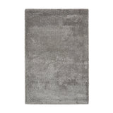 Deluxe Plush Plain Soft Super Heavyweight High-Density Polypropylene Shaggy Grey Rug