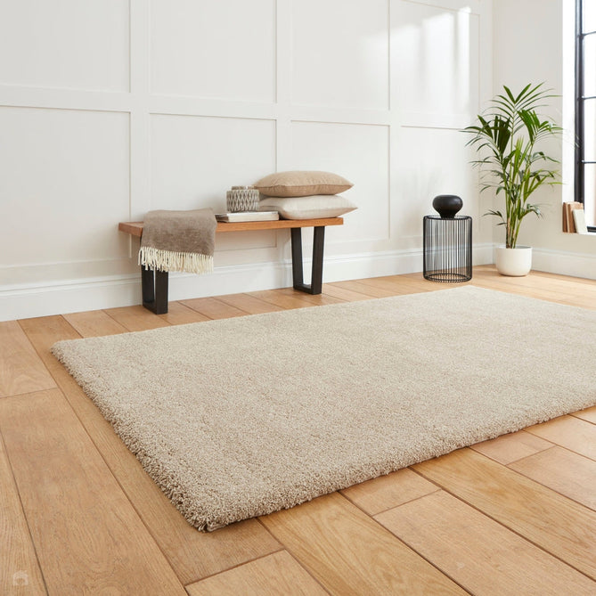 Deluxe Soft Plush Super Heavyweight High-Density Plain Polypropylene Shaggy Beige Rug-Think Rugs-Rug Love - The Most Loved Rug Store