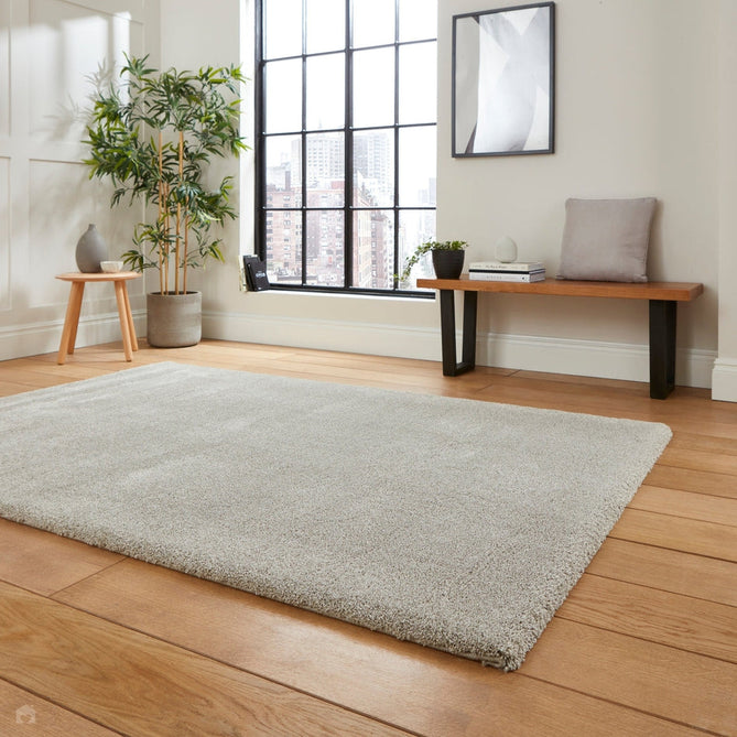 Deluxe Soft Plush Super Heavyweight High-Density Plain Polypropylene Shaggy Silver Rug-Think Rugs-Rug Love - The Most Loved Rug Store