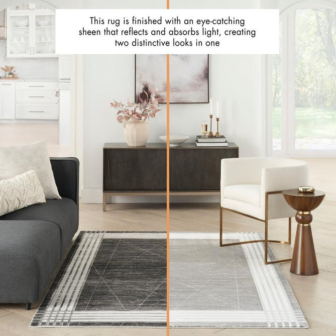 Desire DSR01 Charcoal/Silver Runner-Nourison-Rug Love - The Most Loved Rug Store