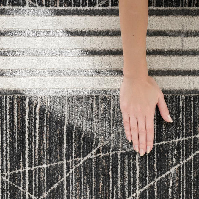 Desire DSR01 Charcoal/Silver Runner-Nourison-Rug Love - The Most Loved Rug Store